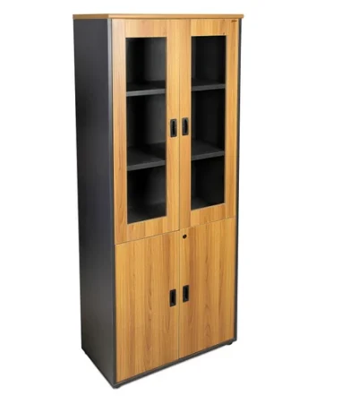 2 Door Wooden Bookshelf