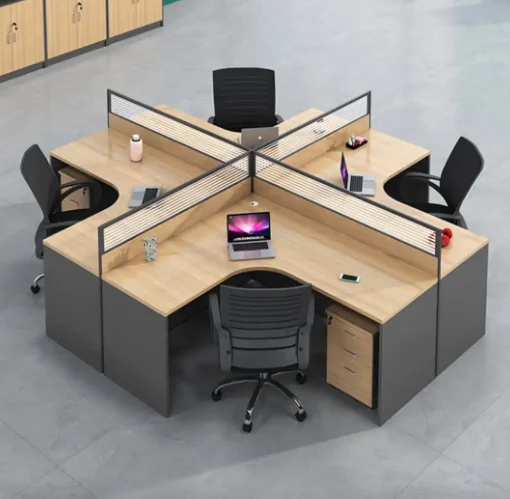 4 Way Workstation Curved