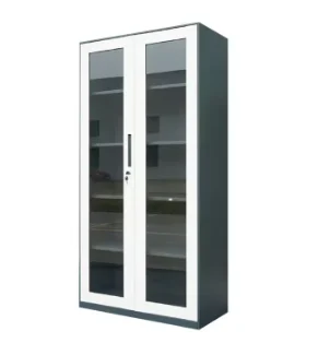 2 Door Full Glass Metallic Cabinet