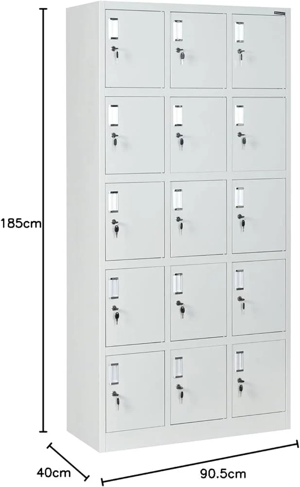 15 Locker Metallic Cabinet