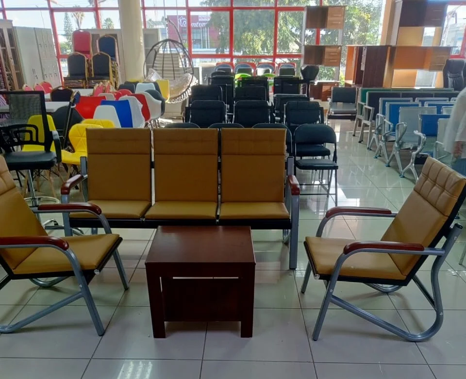 5 Seater Waiting Lobby Sofa Brown