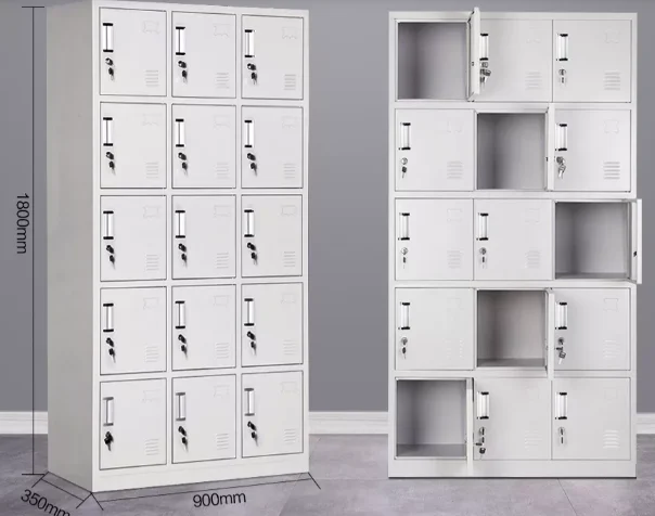 15 Locker Metallic Cabinet