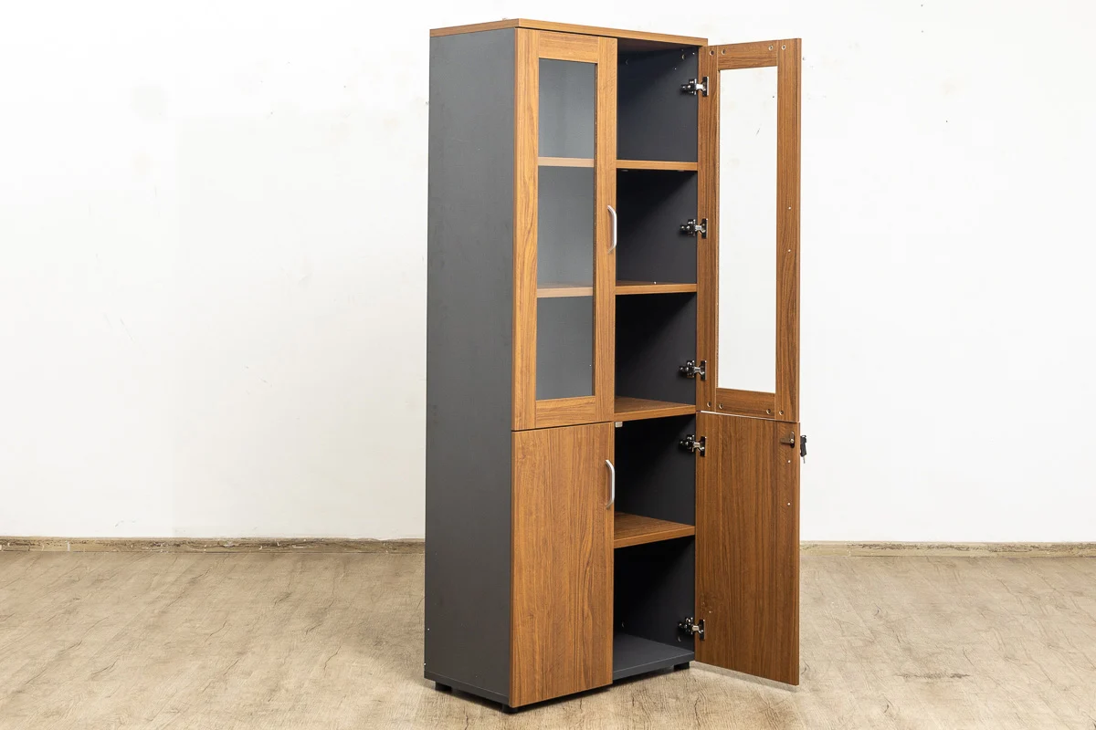 2 Door Wooden Bookshelf