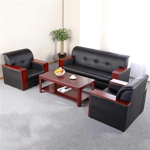 5 Seater Executive Sofa with Mahogany Armrest