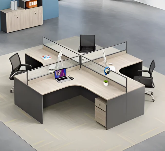 4 Way Workstation Curved