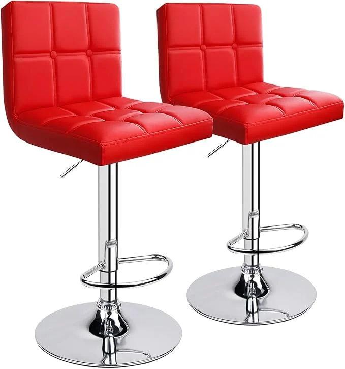Red Swivel Counter Stool